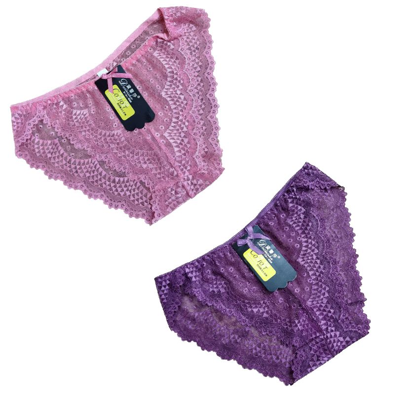 Pack of 3 Lace Women’s Panties – Seamless Underwear Briefs with Bowknot