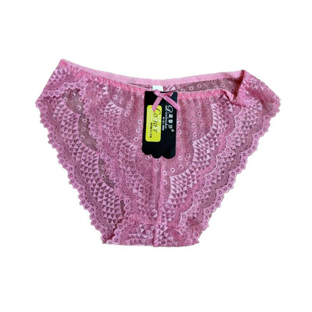 Pack of 3 Lace Women’s Panties – Seamless Underwear Briefs with Bowknot
