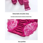 Elegant Butterfly Back Front-Closure Push-Up Bra & Panty Set for Women – Comfortable Everyday Lingerie